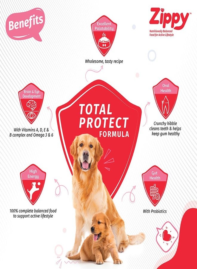 Zippy Starter Dry Dog Food - 1.2 Kg for Pregnant Mother & Weaning Puppy, Real Chicken & Vegetables, Nutritionally Balanced Dog Food for All Breeds, with Vitamins, Minerals, Probiotics & Salmon Oil - Image 4
